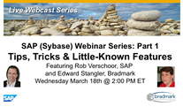 SAP ASE Webcast featuring Rob Verschoor
